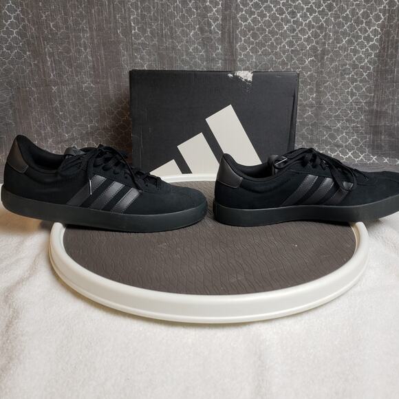 Adidas VL Court 3.0 Mens 10.5 Black Suede Streetwear Skatercore Y2K Casualwear - Picture 7 of 10